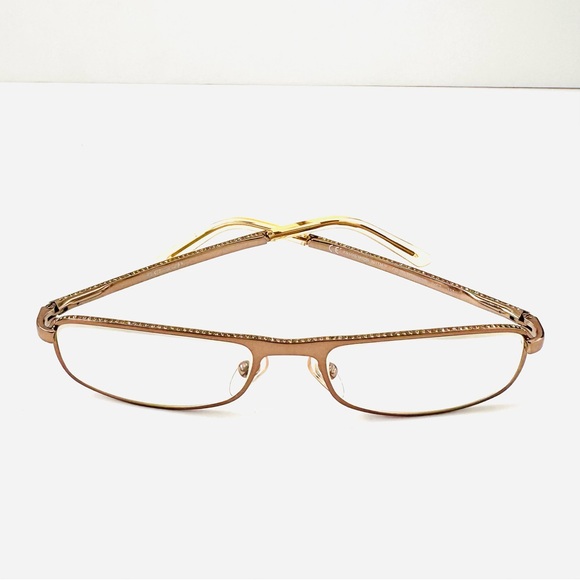 Dior Gold with Crystals Optical Frame-Christian Dior - Picture 2 of 5